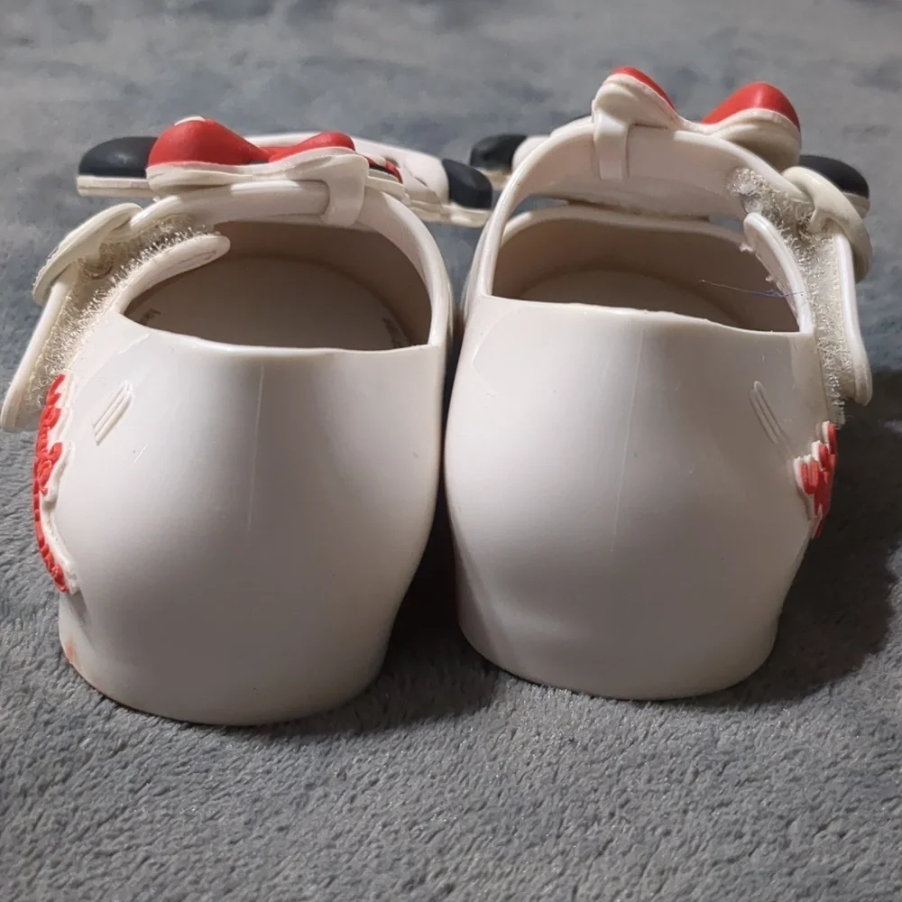 Mini Melissa Minnie mouse White and red Shoes girls size 6
